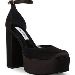 Black Satin Steve Madden Charlize Pump